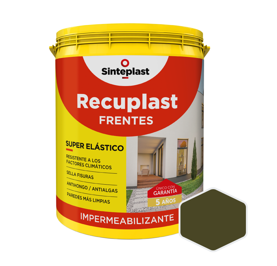 Pintura Recuplast Frentes - Gris Cemento  - (x 1 Litro)