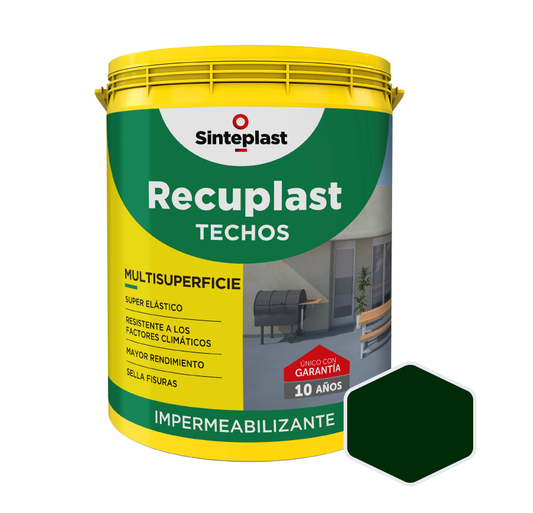 Pintura Recuplast Techos - Verde Ingles - (x 4 Litros)